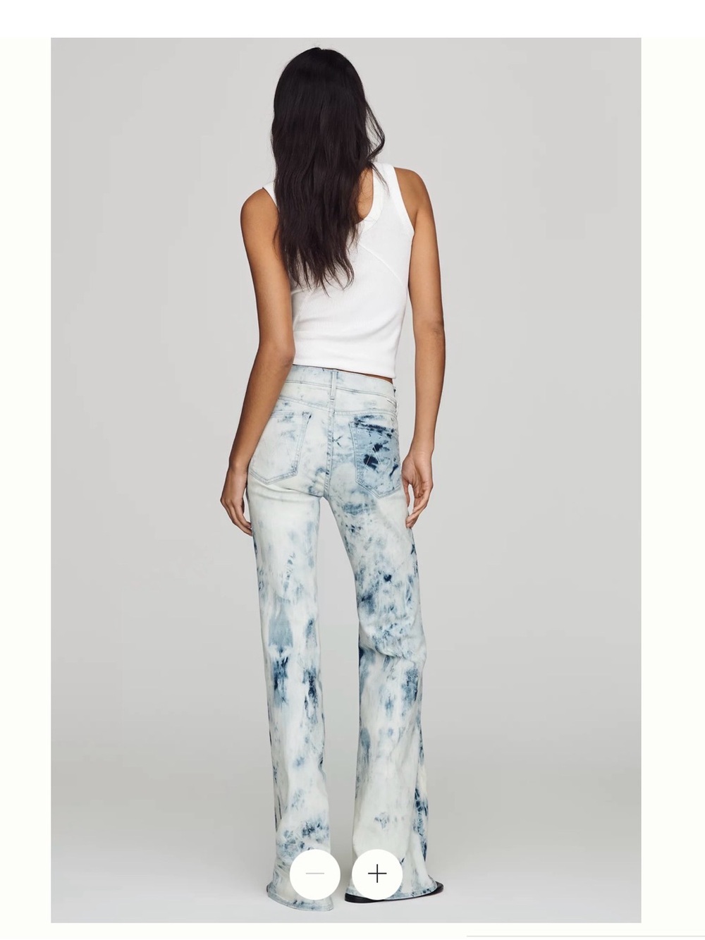 MOTHER The Doozy high waisted flare in acid bleach washed laundry days size 28 - Picture 2 of 13